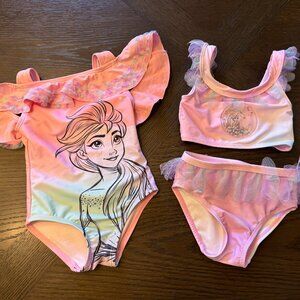 Two Elsa Bathingsuits by Shop Disney, Size 2T